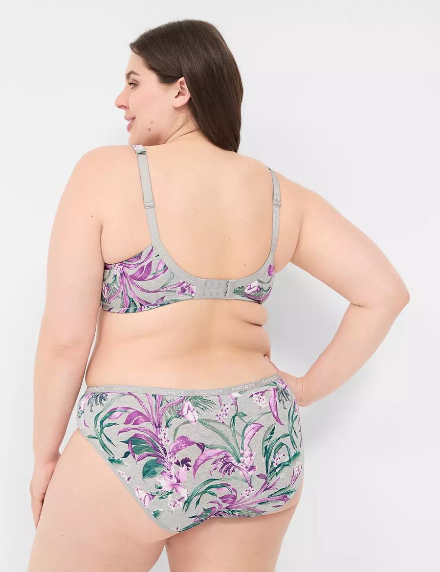 Dámské Hipster Kalhotky Lane Bryant Cotton Šedé | IPV1177PE