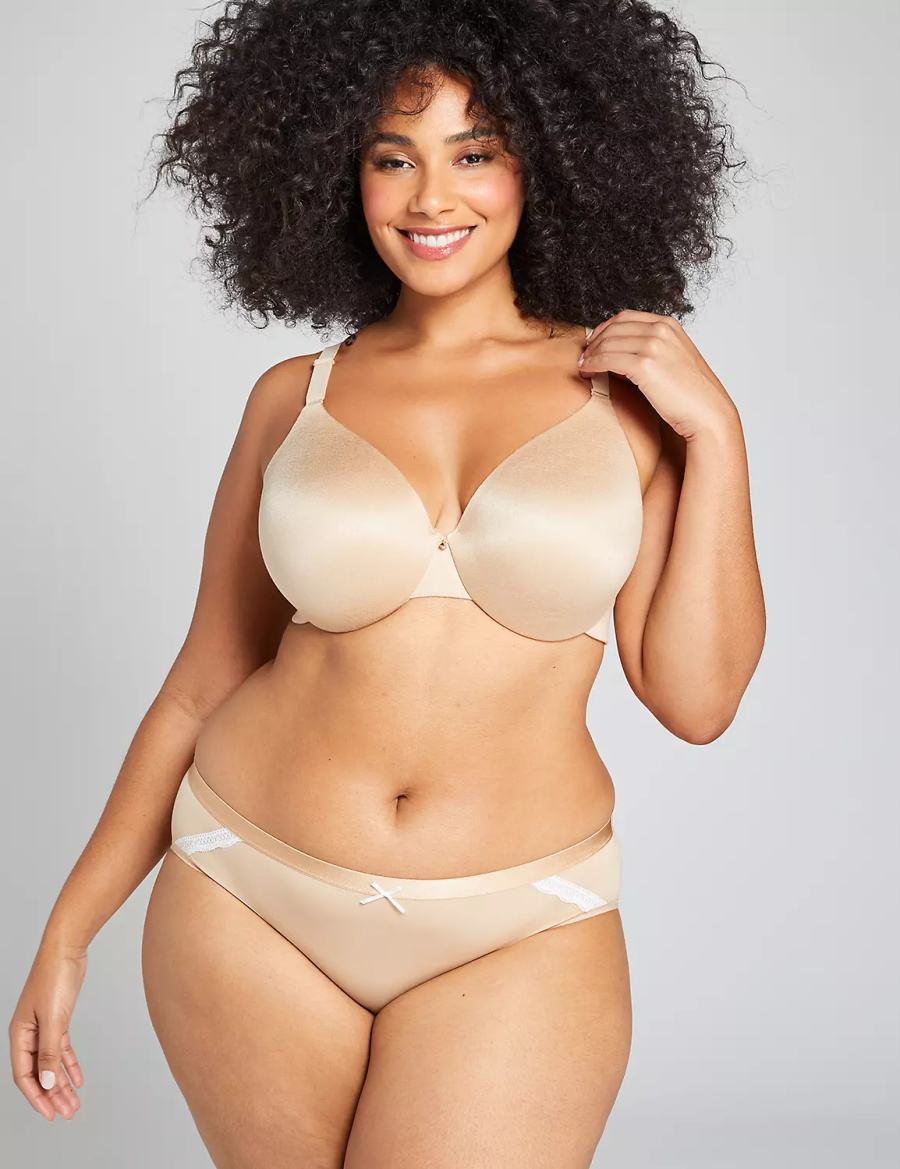 Dámské Hipster Kalhotky Lane Bryant Extra Soft Béžový | OHU2135LT