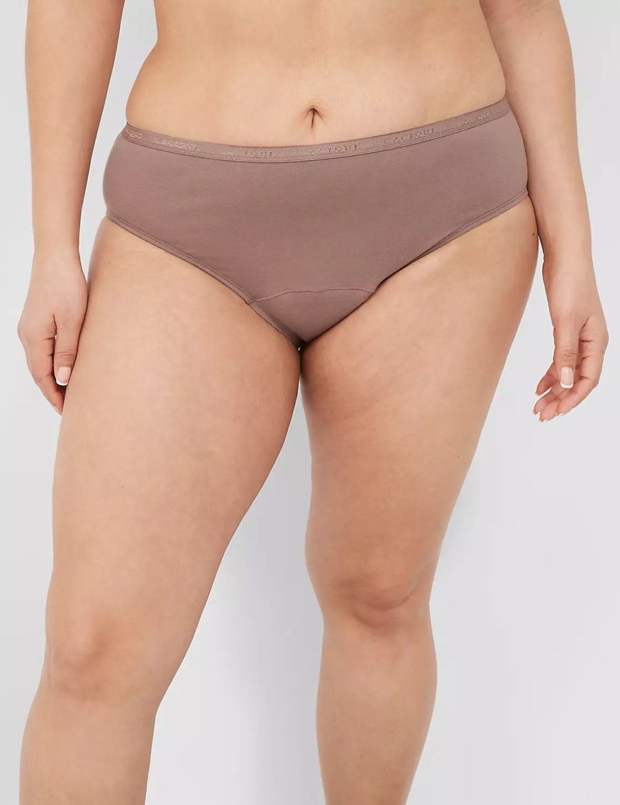 Dámské Hipster Kalhotky Lane Bryant Total Confidence Tmavě Šedé Hnědé | NDS1821RE