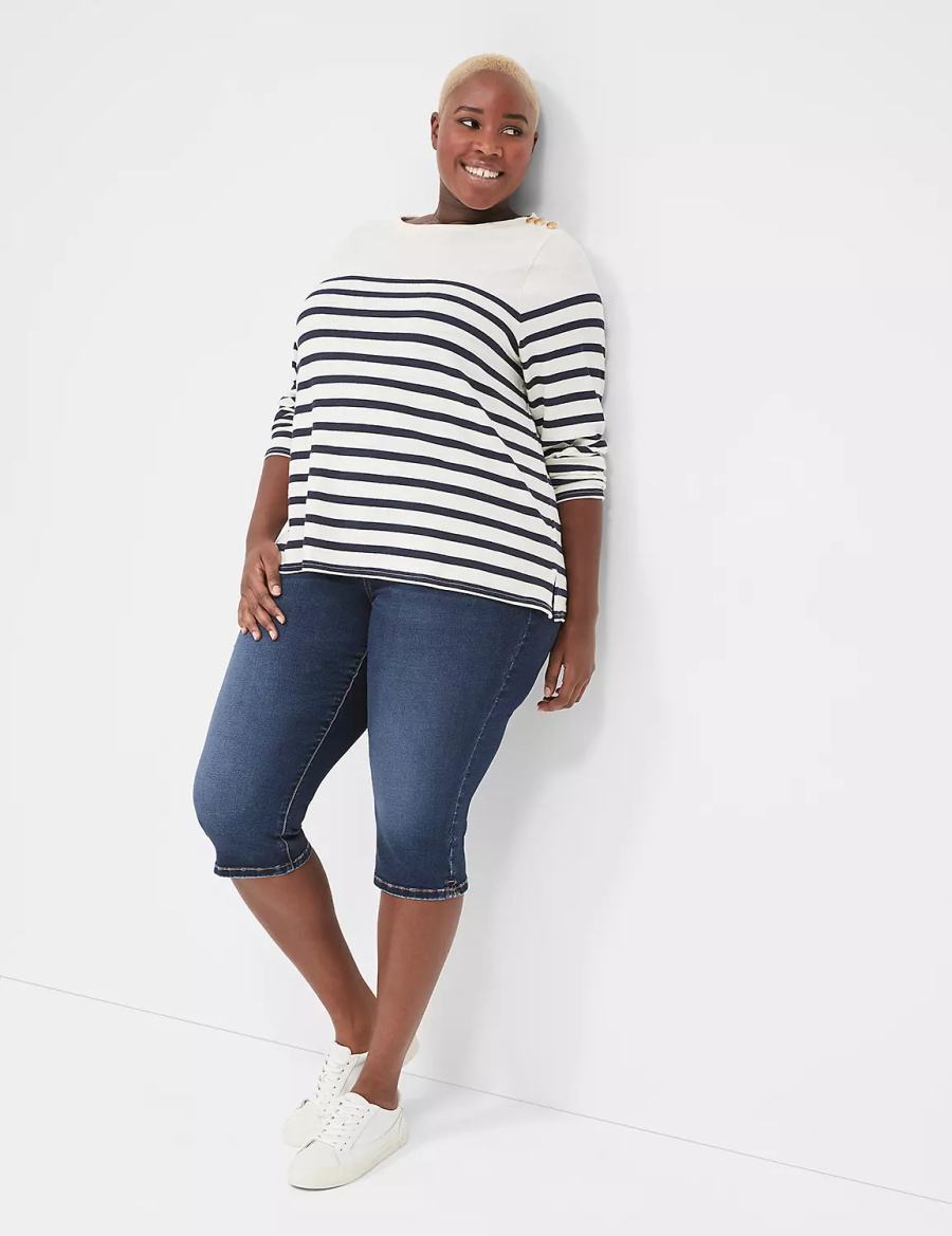 Dámské Jegginy Lane Bryant Pull-On Fit High-Rise Pedal Blankyt | RGD935EB