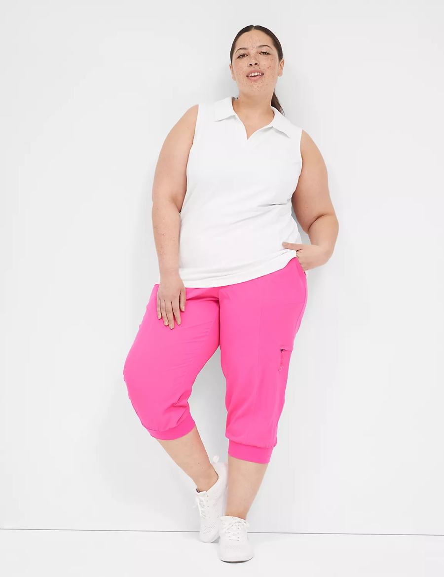 Dámské Jogger Kalhoty Lane Bryant LIVI Stretch Woven Capri Světle Růžové | WPT8116FF