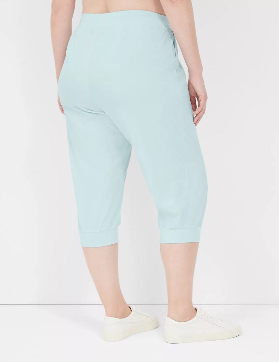 Dámské Jogger Kalhoty Lane Bryant LIVI Stretch Woven Capri Světle Zelene | YTO8218RY