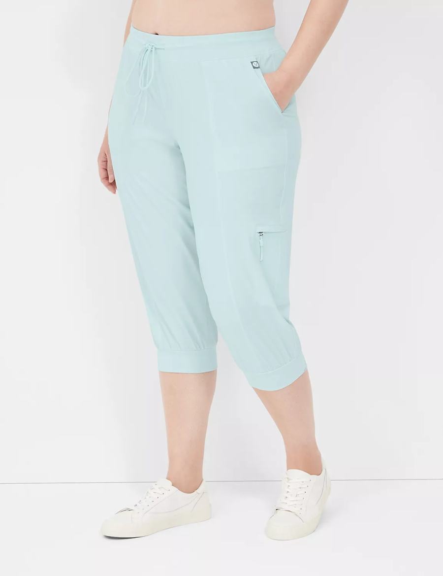 Dámské Jogger Kalhoty Lane Bryant LIVI Stretch Woven Capri Světle Zelene | YTO8218RY