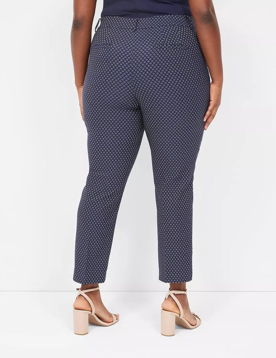 Dámské Kalhoty Lane Bryant 4-Season Slim Ankle Tmavě Blankyt | NUI9430DW