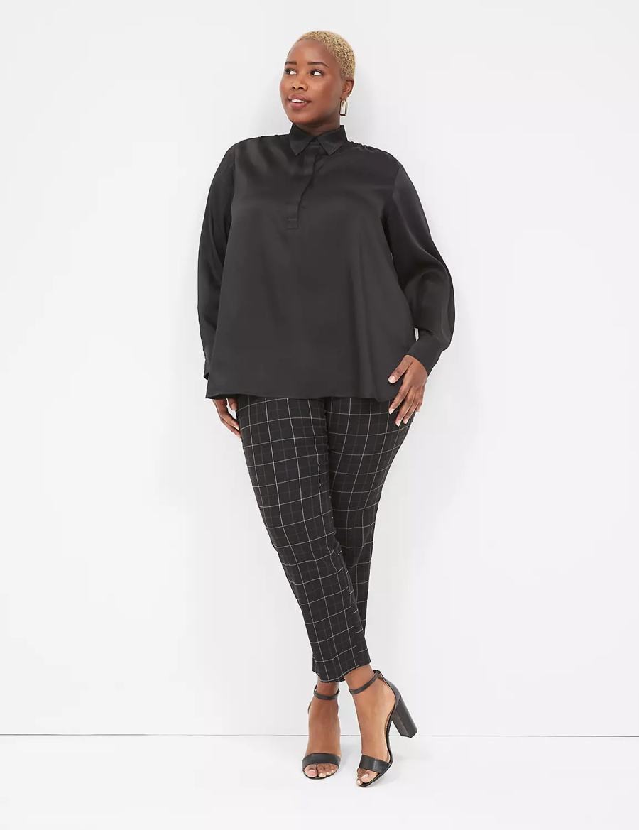 Dámské Kalhoty Lane Bryant 4-Season Slim Ankle Krém Blankyt | REV5375LJ