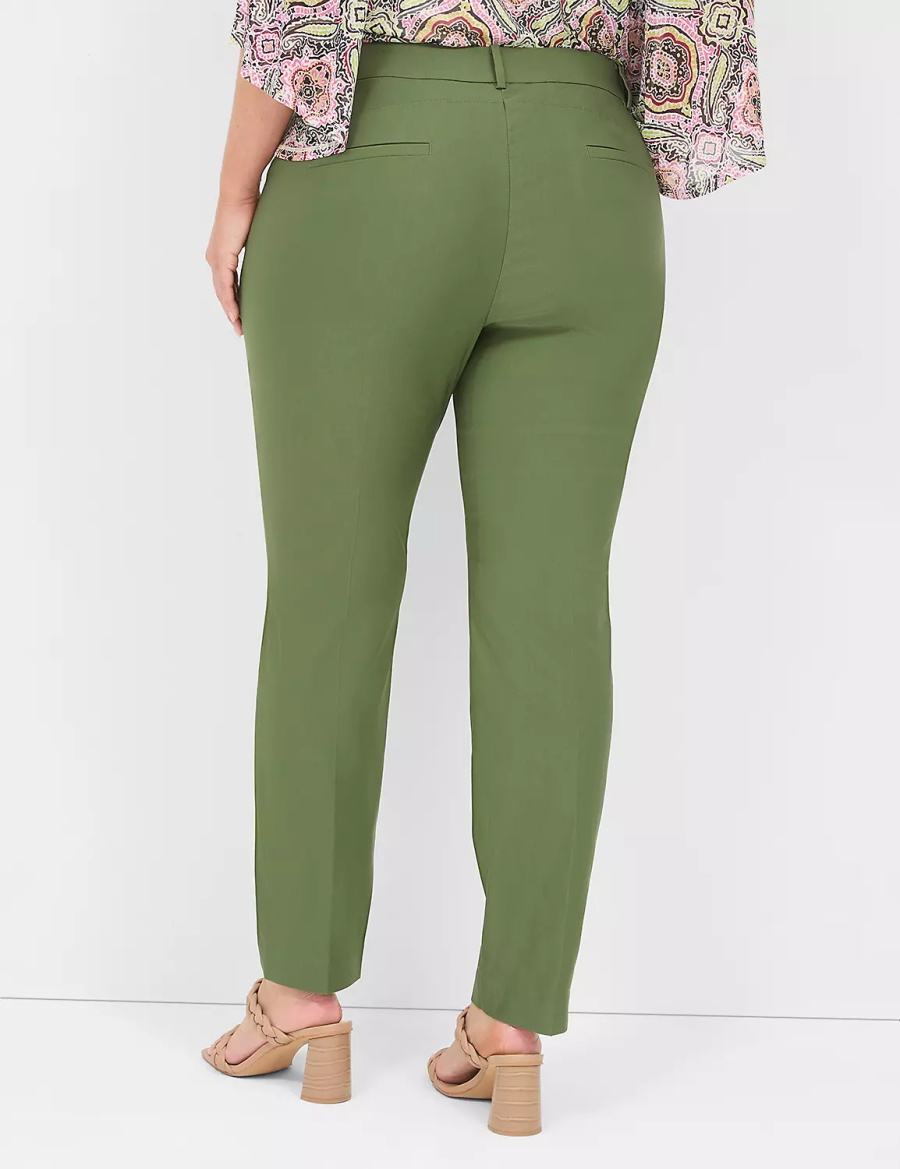 Dámské Kalhoty Lane Bryant 4-Season Slim Ankle Hnědé Zelene | OVD662BZ