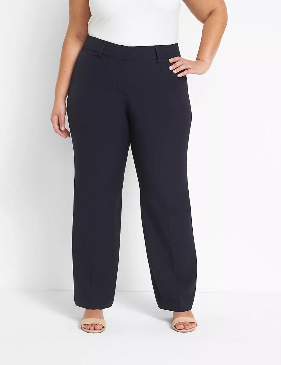 Dámské Kalhoty Lane Bryant Curvy Fit Perfect Drape Straight Blankyt | GWJ8461CG