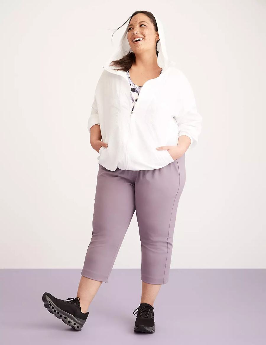 Dámské Kalhoty Lane Bryant LIVI Knit Capri Fialové Olivy Zelené | TAA4581RQ