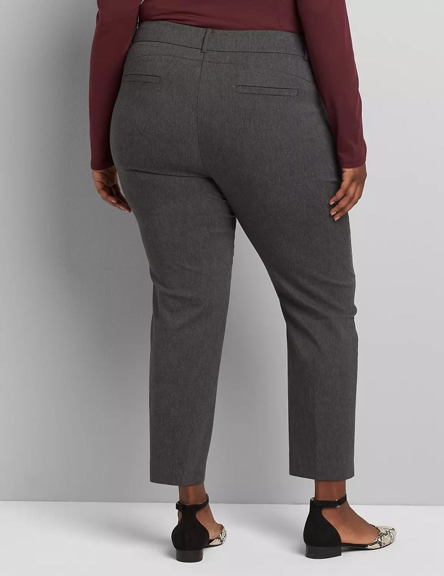 Dámské Kalhoty Lane Bryant Slim Ankle 4-Season Šedé | NMB10046KK