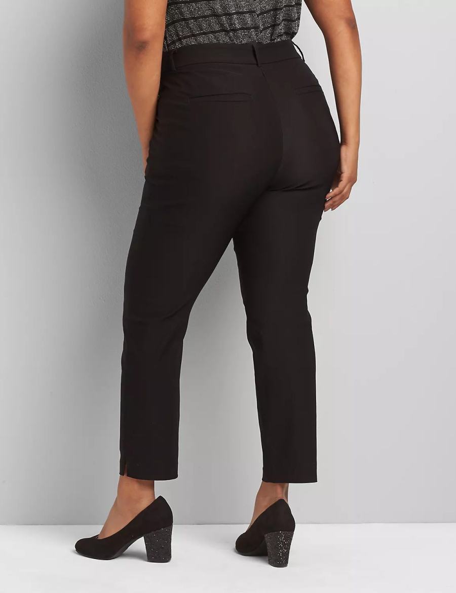 Dámské Kalhoty Lane Bryant Slim Ankle 4-Season Černé | EAP2083UZ