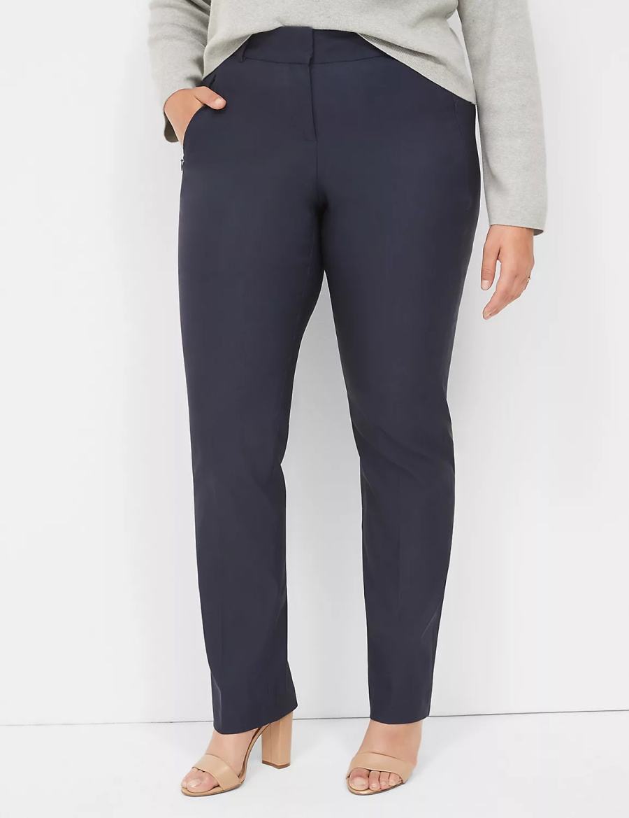 Dámské Kalhoty Lane Bryant Straight Leg 4-Season Blankyt | UCM513NI