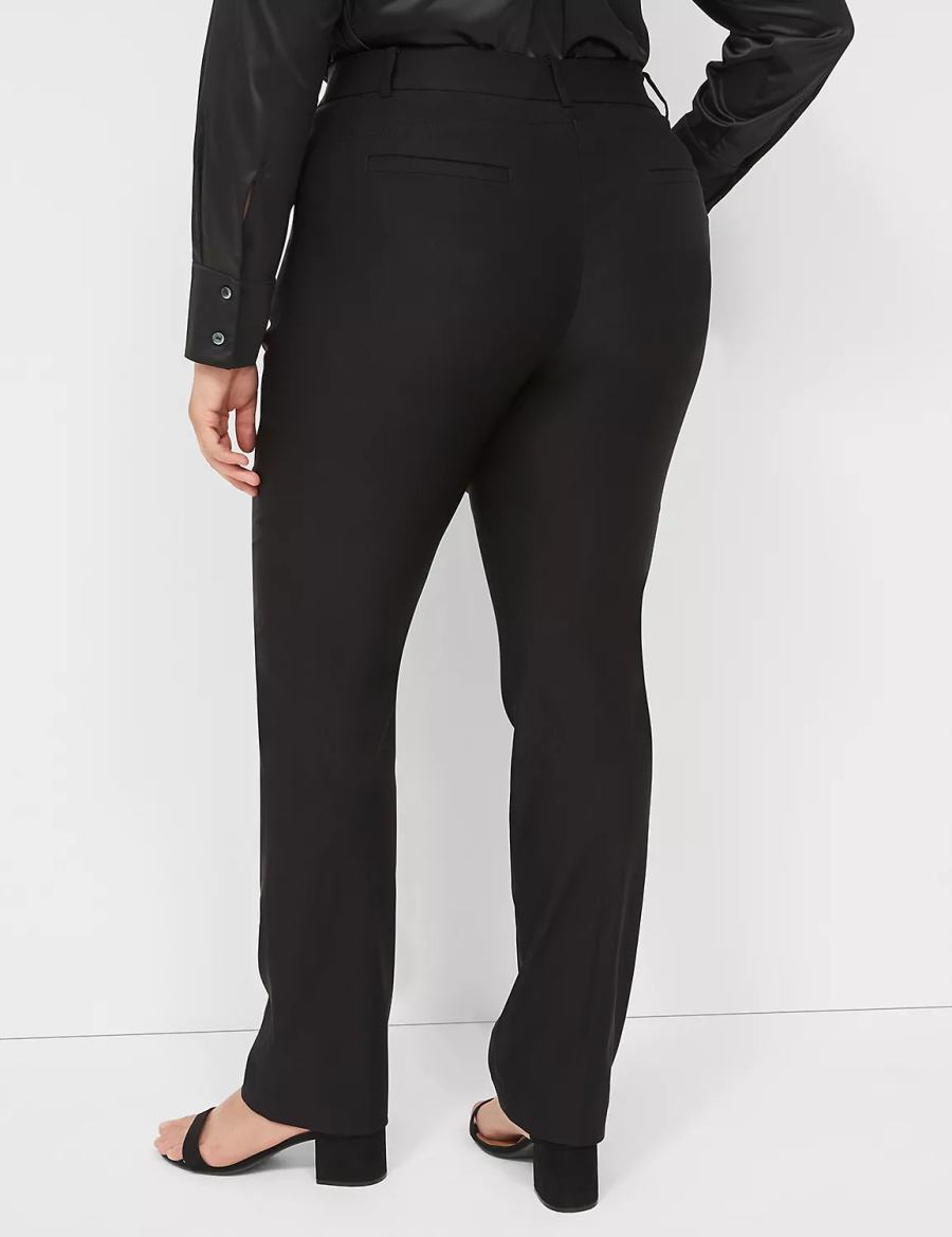 Dámské Kalhoty Lane Bryant Straight Leg 4-Season Černé | HIB4887XY