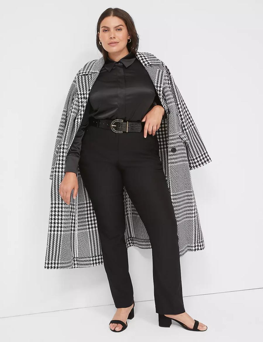 Dámské Kalhoty Lane Bryant Straight Leg 4-Season Černé | HIB4887XY