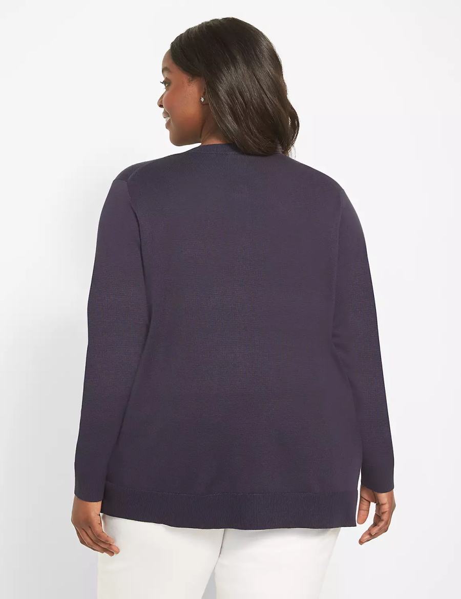 Dámské Kardigan Lane Bryant Button-Front Blankyt | IMQ9256KT