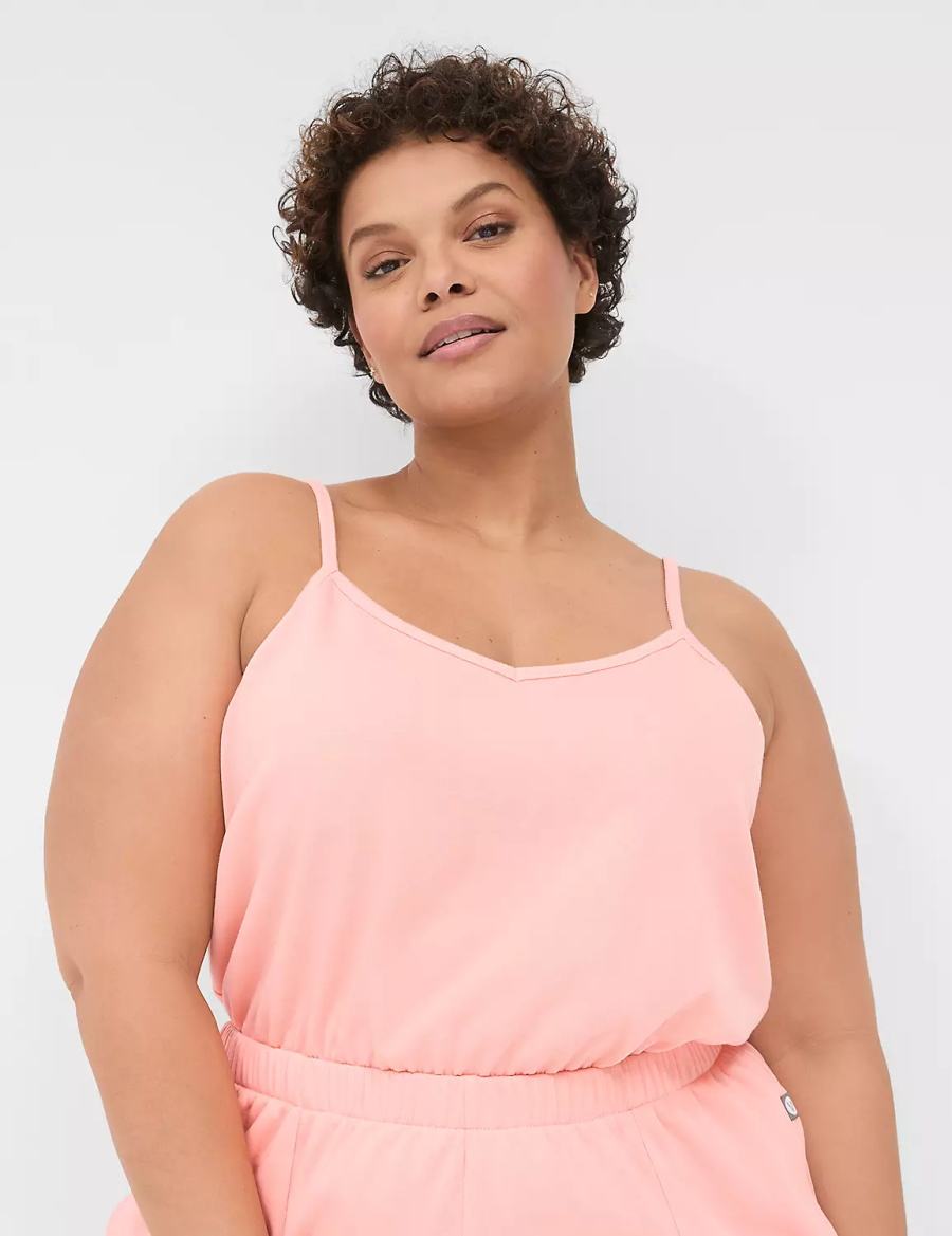 Dámské Kombinéza Lane Bryant LIVI Sleeveless French Terry Růžové | YEJ9521KX