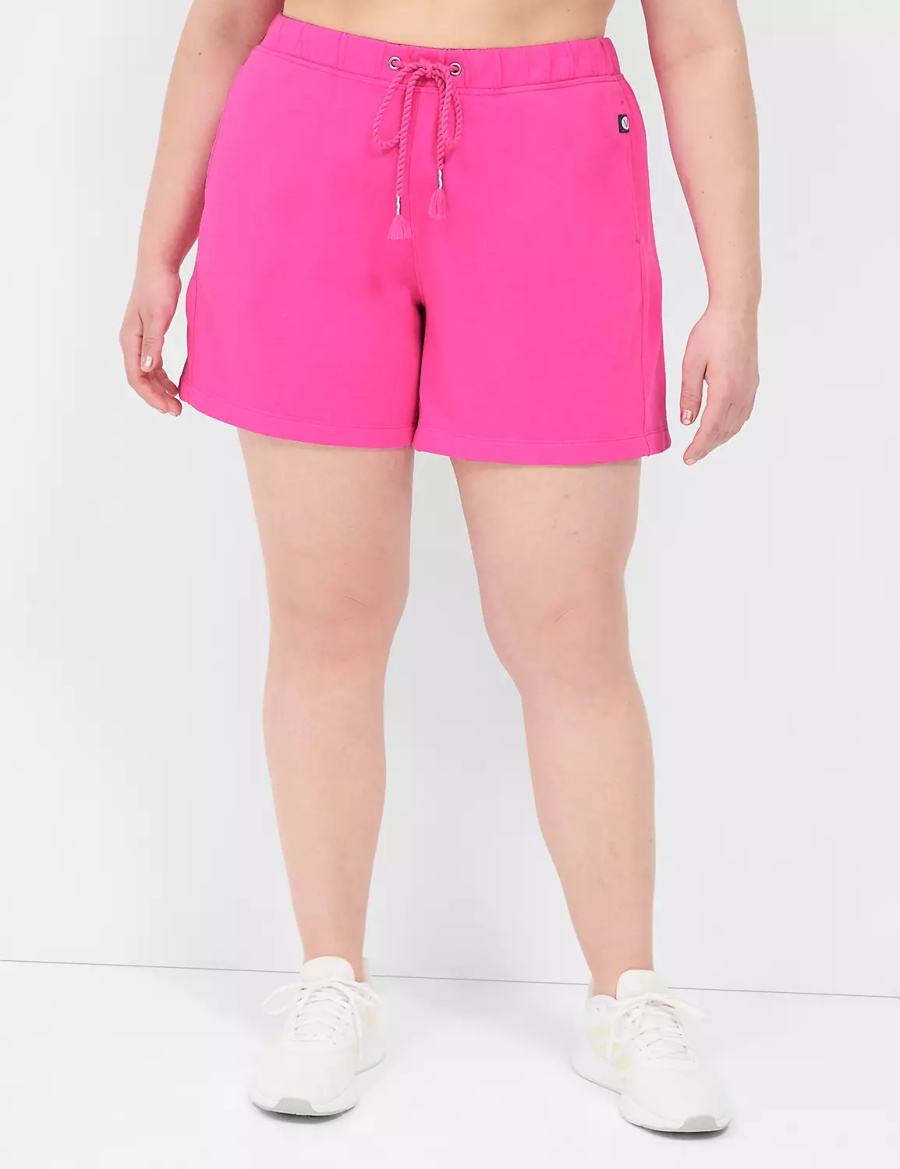 Dámské Kraťasy Lane Bryant LIVI French Terry Růžové | ZDJ9590OF