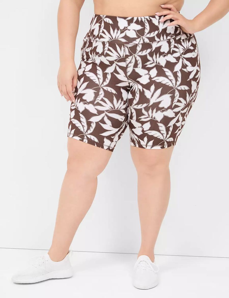 Dámské Kraťasy Lane Bryant LIVI High-Rise Recycled LIVI Soft Knee Hnědé | CDL2799MT