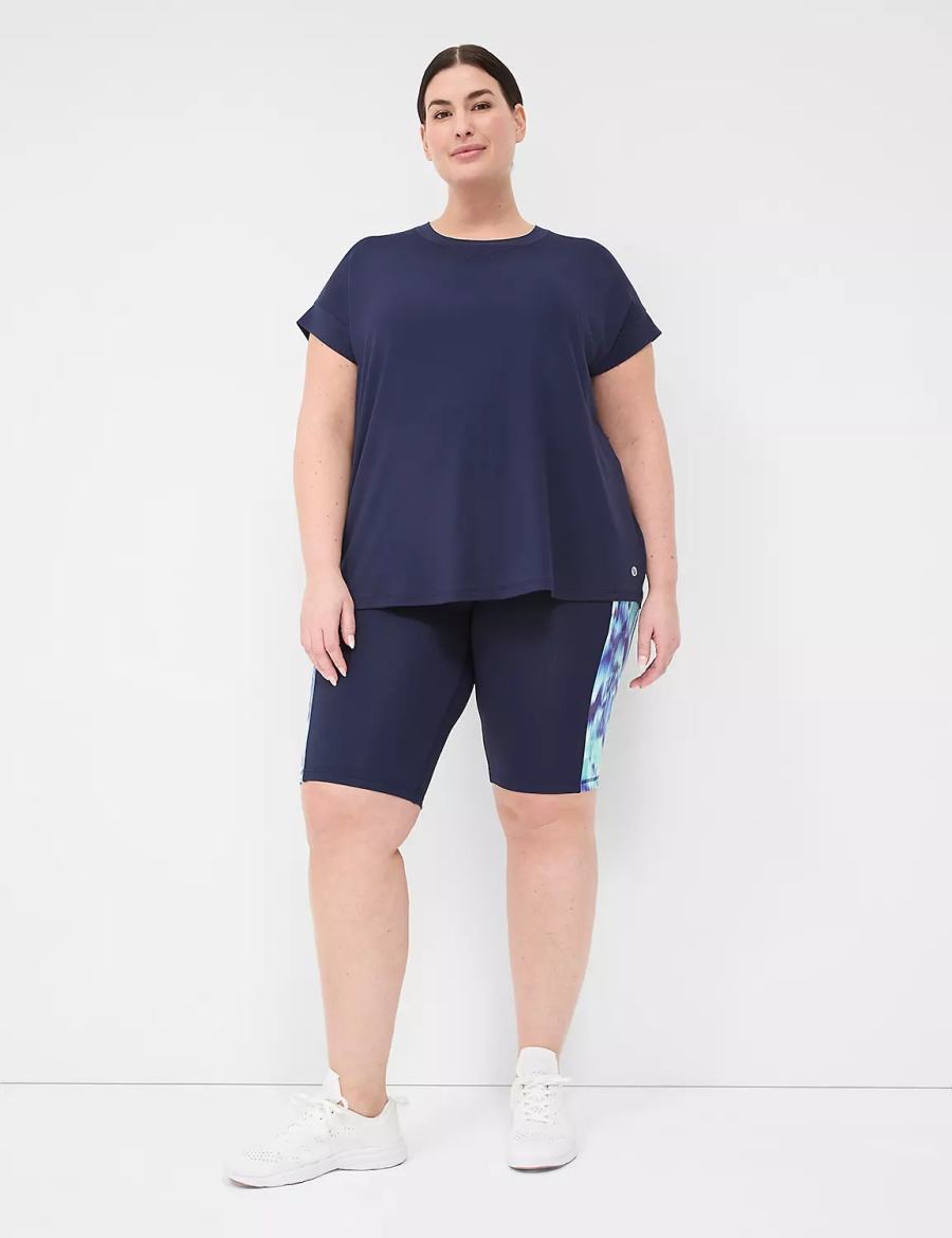 Dámské Kraťasy Lane Bryant LIVI High-Rise Recycled LIVI Soft Knee Tmavě Blankyt | ONC3853IV