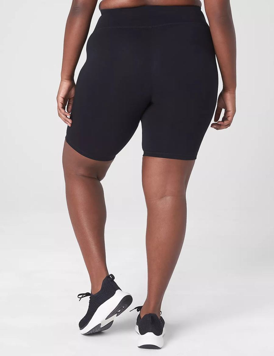 Dámské Kraťasy Lane Bryant LIVI High-Rise Signature Stretch Knee - 10.5” Inseam Černé | NRY3680ZZ