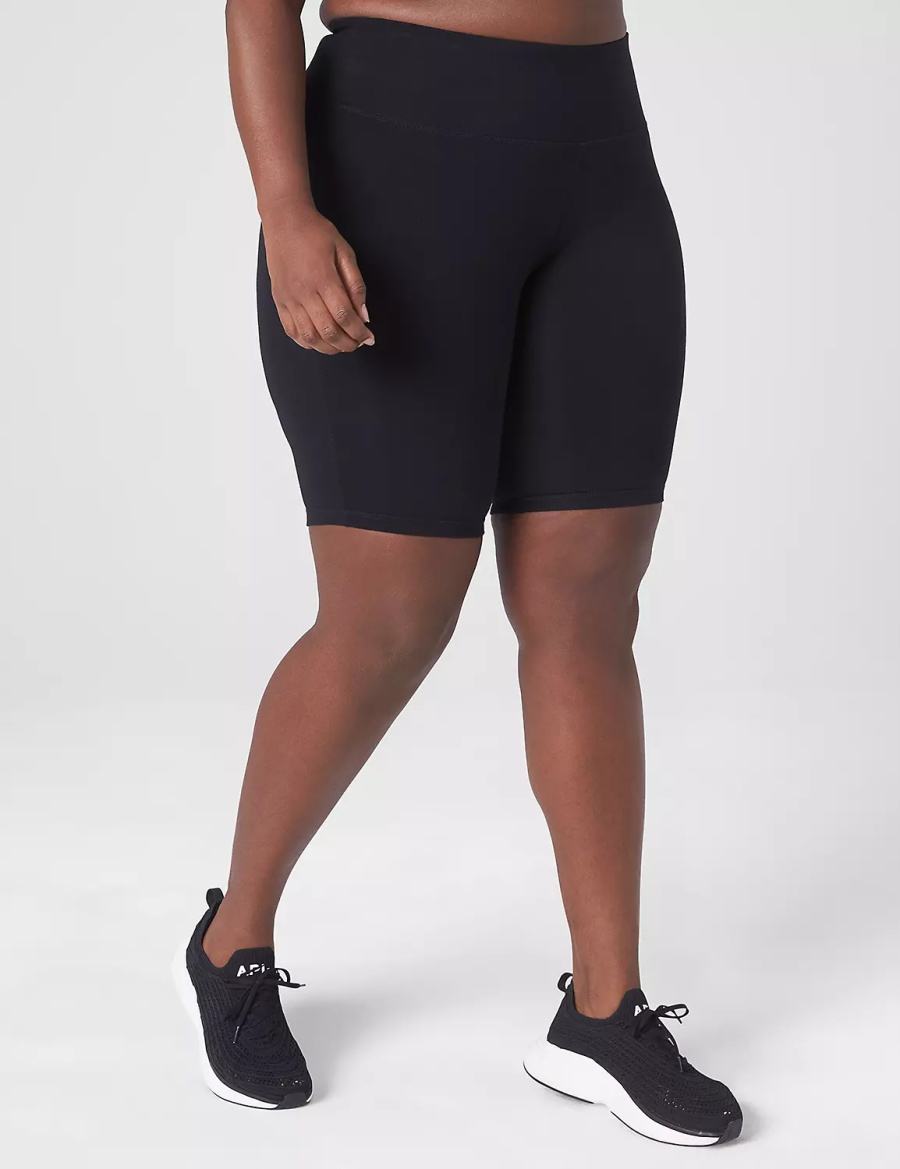 Dámské Kraťasy Lane Bryant LIVI High-Rise Signature Stretch Knee - 10.5” Inseam Černé | NRY3680ZZ