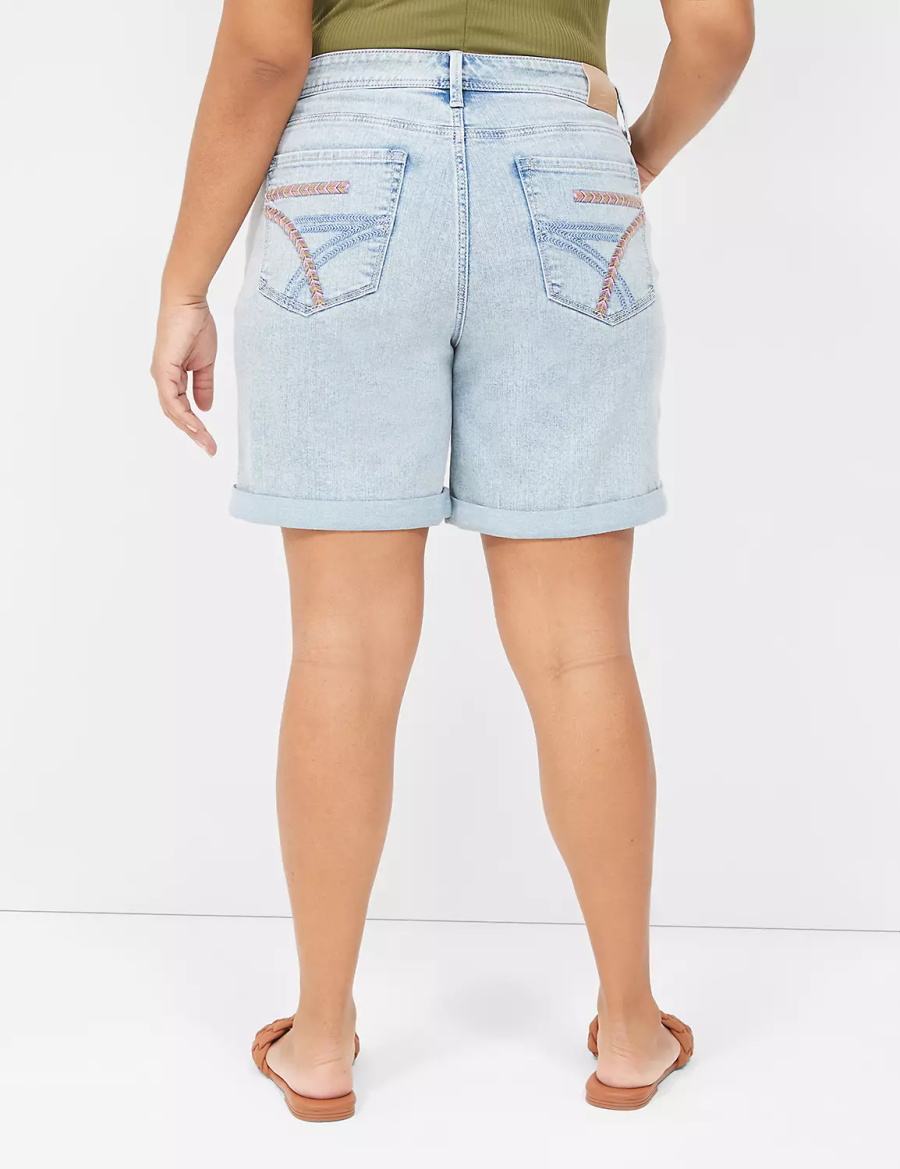 Dámské Kraťasy Lane Bryant Seven7 Weekender Jean With Colorful Stitching Blankyt | XXZ3013KX