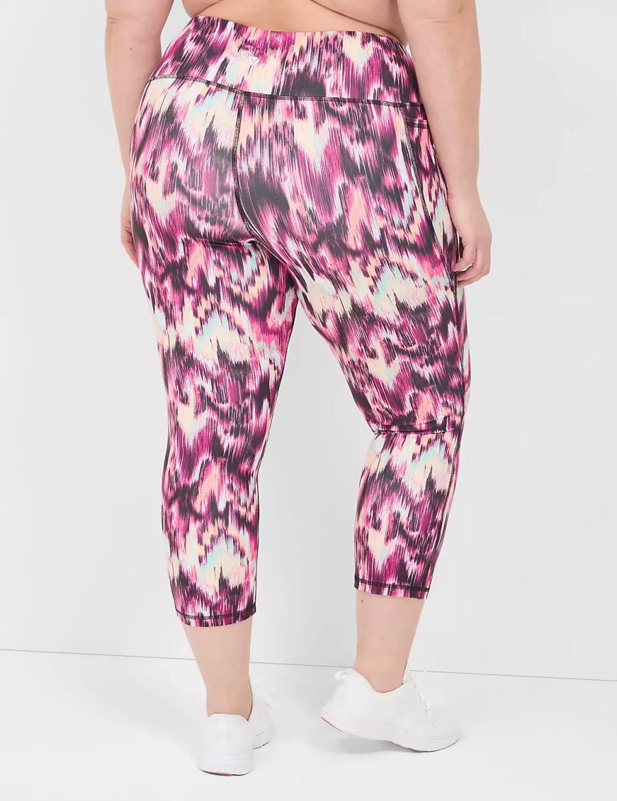 Dámské Legíny Lane Bryant LIVI High-Rise Recycled LIVI Soft Capri Růžové | GXC3654EW