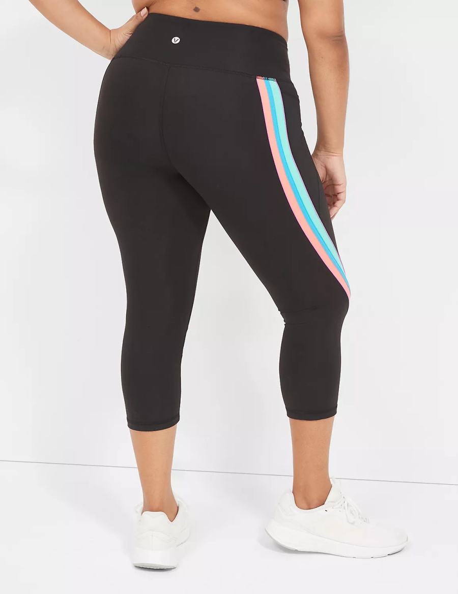 Dámské Legíny Lane Bryant LIVI High-Rise Recycled LIVI Soft Capri Černé | AUD8334TH