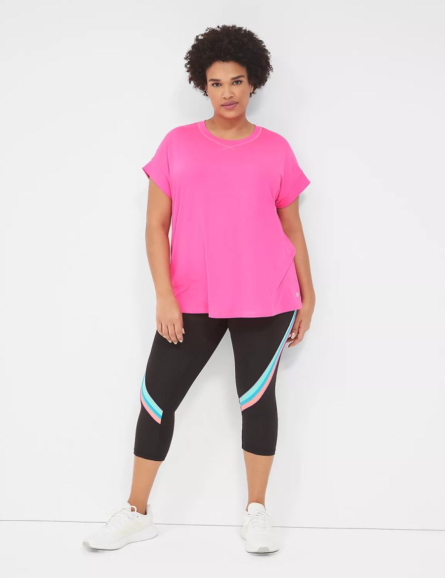 Dámské Legíny Lane Bryant LIVI High-Rise Recycled LIVI Soft Capri Černé | AUD8334TH