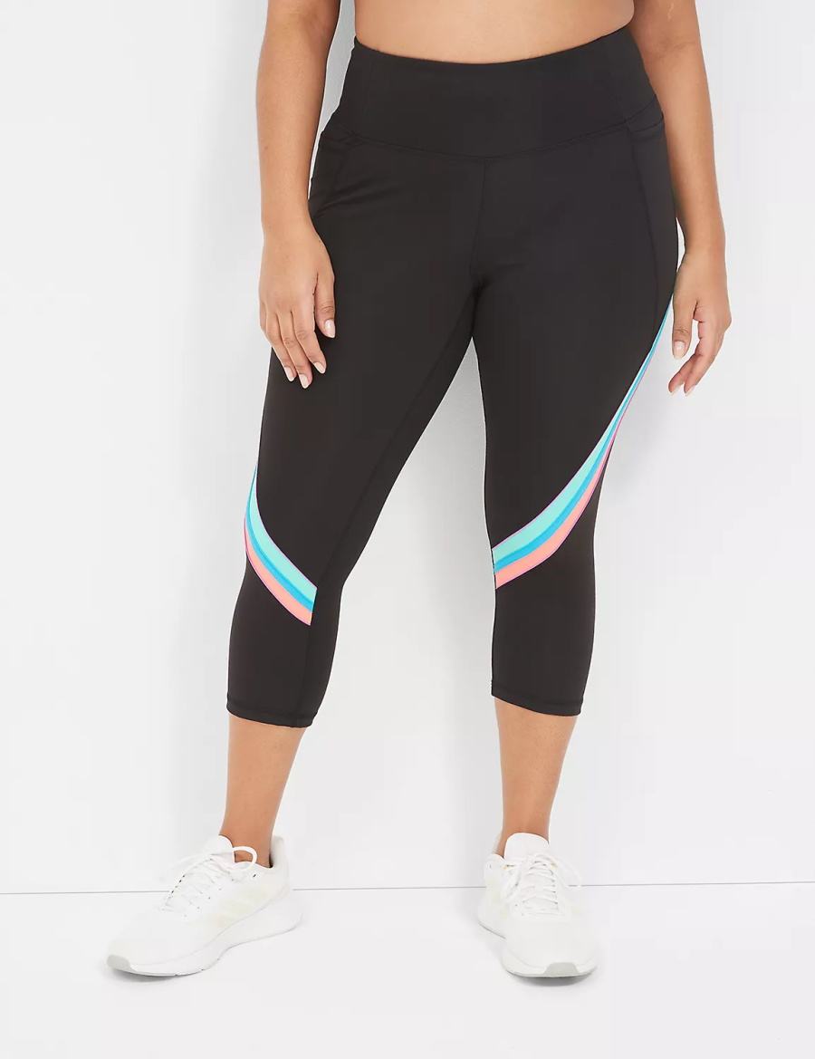 Dámské Legíny Lane Bryant LIVI High-Rise Recycled LIVI Soft Capri Černé | AUD8334TH