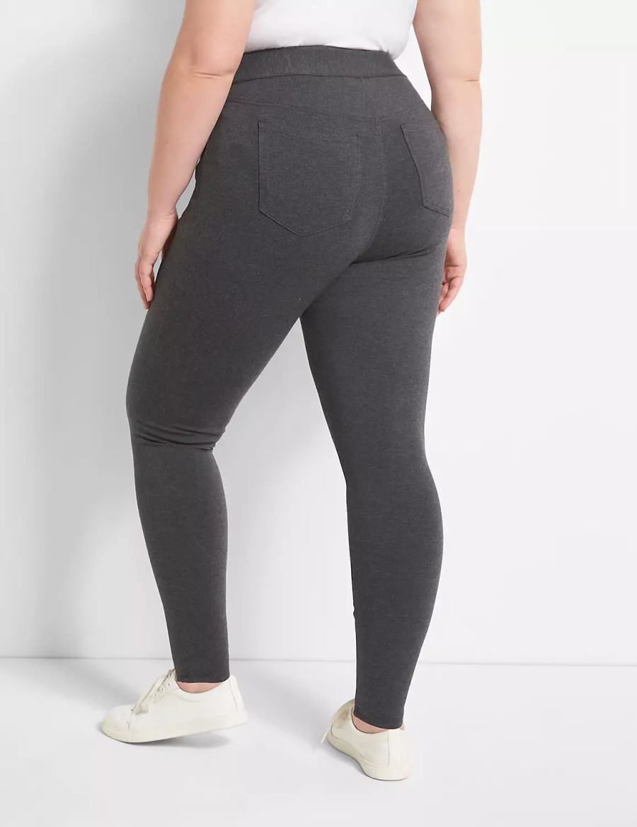 Dámské Legíny Lane Bryant Pull-On High-Rise Tmavě Šedé | QCQ5973EU