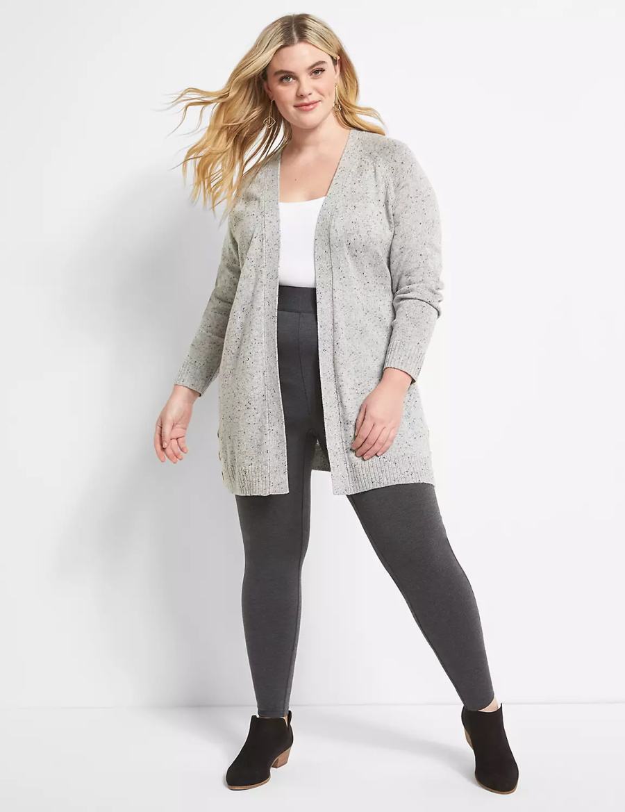 Dámské Legíny Lane Bryant Pull-On High-Rise Tmavě Šedé | QCQ5973EU