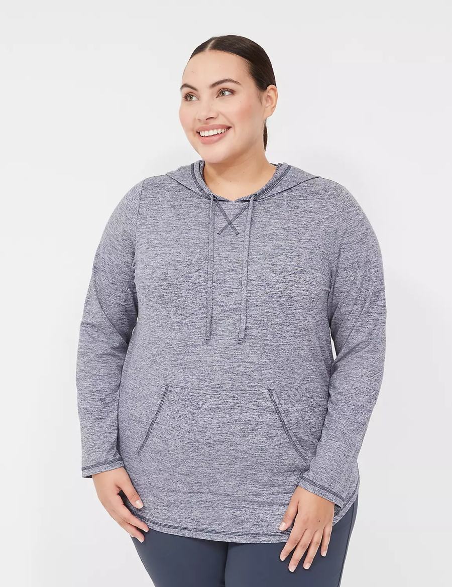 Dámské Mikina s Kapucí Lane Bryant LIVI Long-Sleeve Recycled LIVI Soft Tmavě Blankyt | HEV3964LP