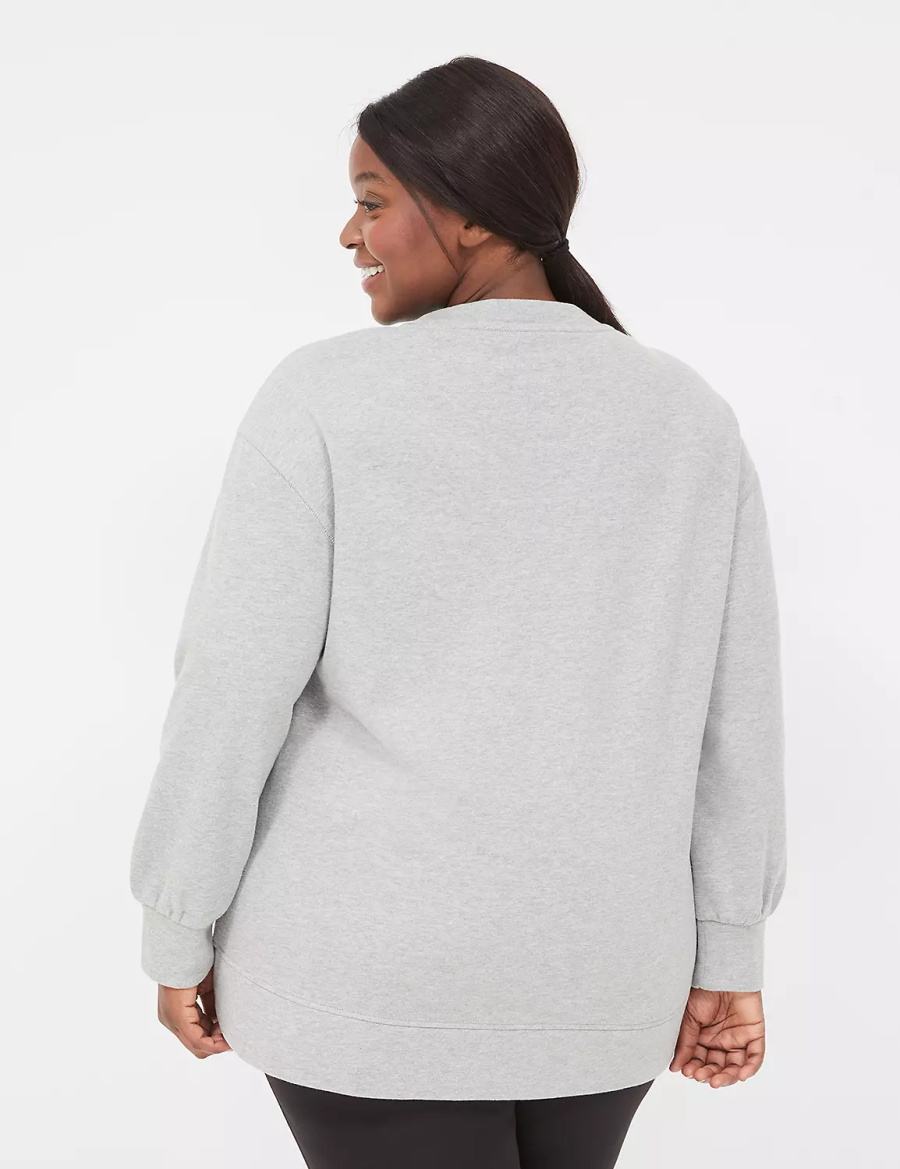 Dámské Mikiny Lane Bryant LIVI Crew-Neck French Terry Šedé | MCG910VW