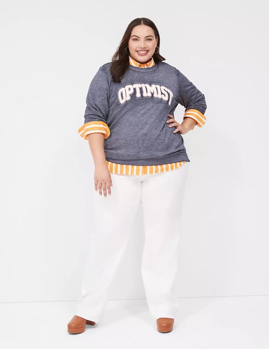 Dámské Mikiny Lane Bryant Optimist Graphic Blankyt | TTZ6462QH