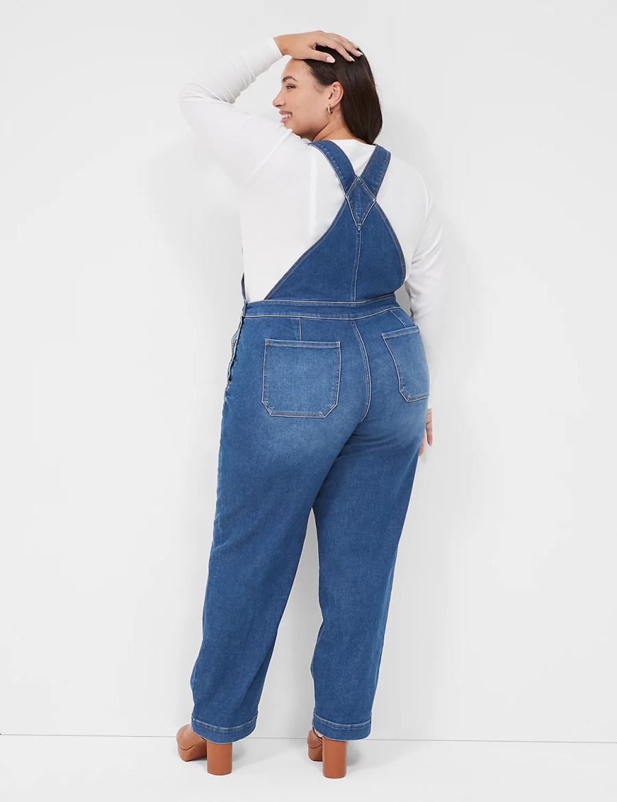 Dámské Overal Lane Bryant Authentic Straight Leg Denim Blankyt | JQJ1917TE