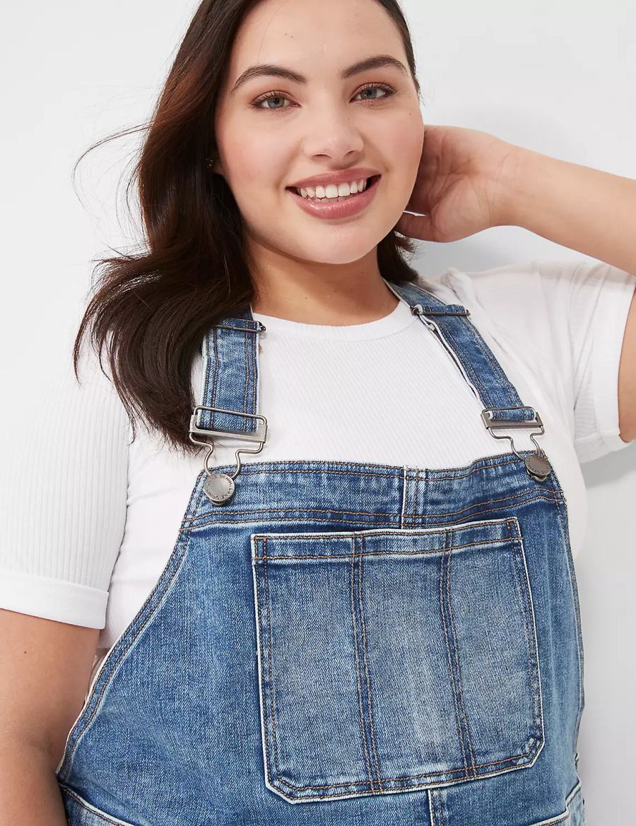 Dámské Overal Lane Bryant Boyfriend Denim Blankyt | WJW491XO