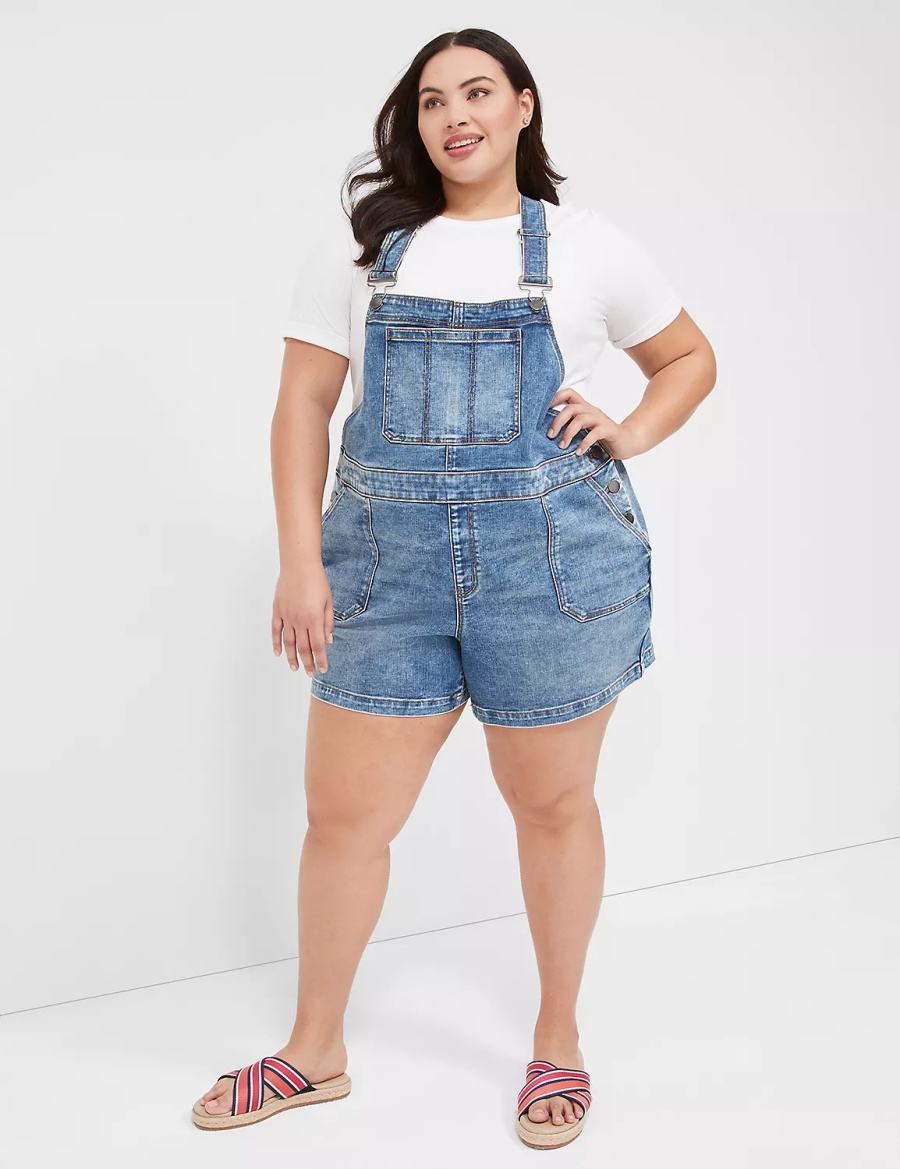 Dámské Overal Lane Bryant Boyfriend Denim Blankyt | WJW491XO