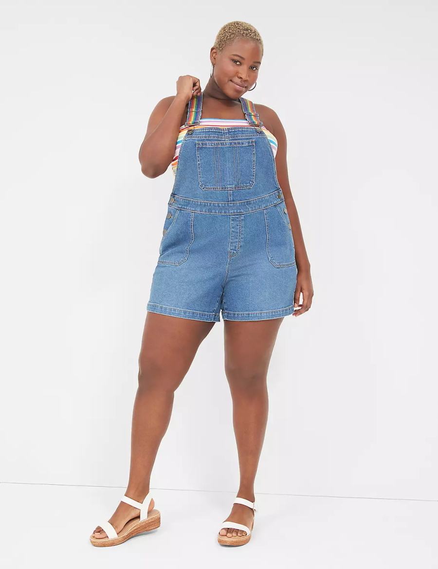 Dámské Overal Lane Bryant Pride Boyfriend Denim Blankyt | PEH9456YN