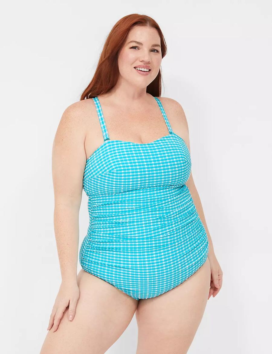 Dámské Plavky Lane Bryant No-Wire Multi-Way Strapless One-Piece Blankyt Bílé | LDN5170HF