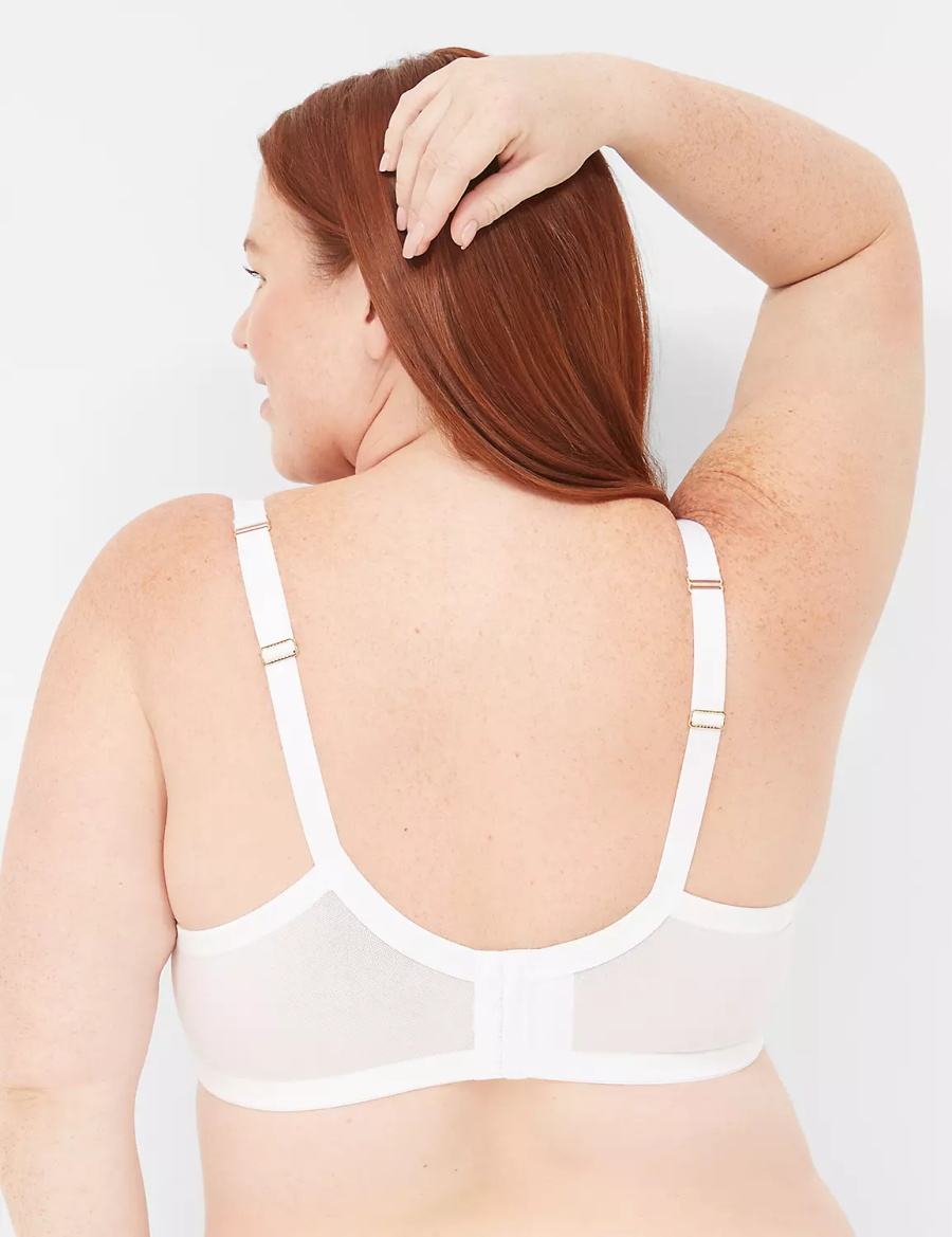 Dámské Podprsenka Balkonetová Lane Bryant Bow-Front Sheer Unlined Bílé | PXE386PM