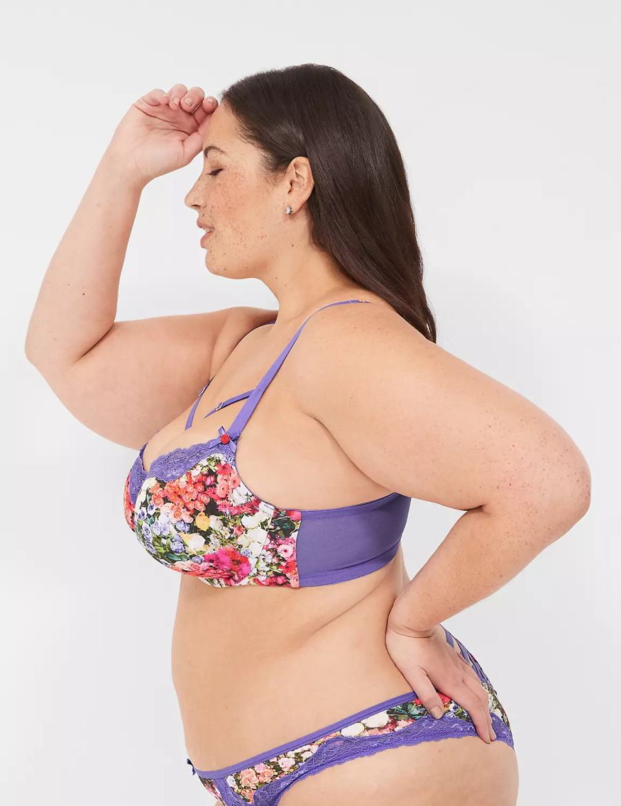 Dámské Podprsenka Balkonetová Lane Bryant Boost Fialové Viacfarebný | GDW7048JJ