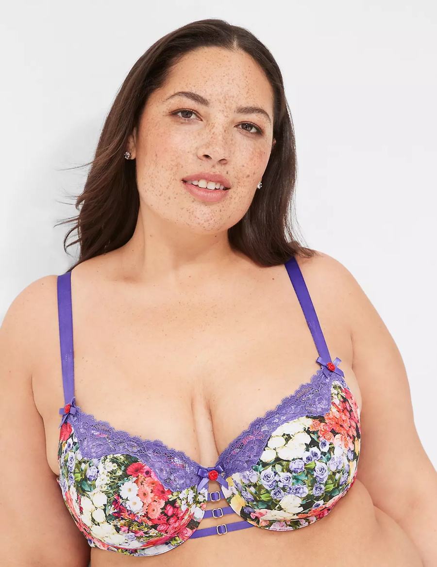 Dámské Podprsenka Balkonetová Lane Bryant Boost Fialové Viacfarebný | GDW7048JJ