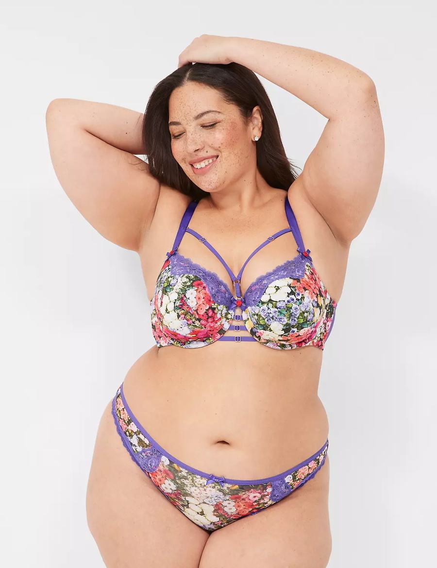 Dámské Podprsenka Balkonetová Lane Bryant Boost Fialové Viacfarebný | GDW7048JJ