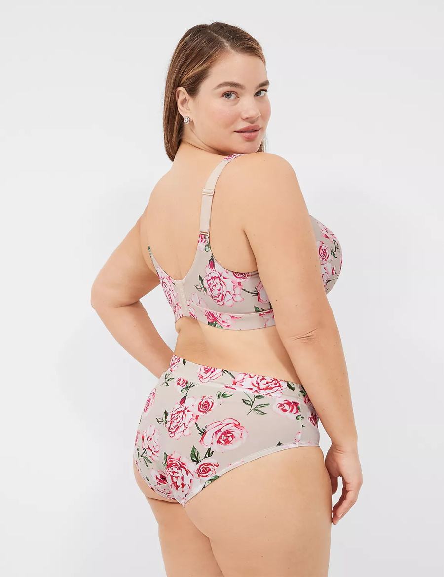 Dámské Podprsenka Balkonetová Lane Bryant Comfort Bliss Lightly Lined Růžové Šedé | GPB681SR