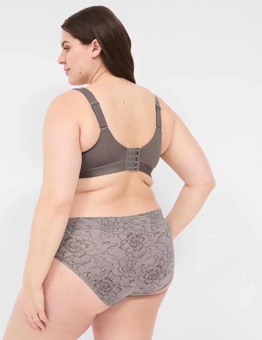 Dámské Podprsenka Balkonetová Lane Bryant Comfort Bliss Lightly Lined With Lace Tmavě Šedé | UWK2798PC