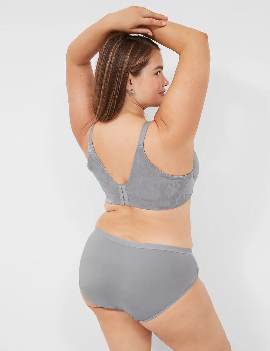 Dámské Podprsenka Balkonetová Lane Bryant Invisible Lace Backsmoother Lightly Lined Šedé | ABG465TU