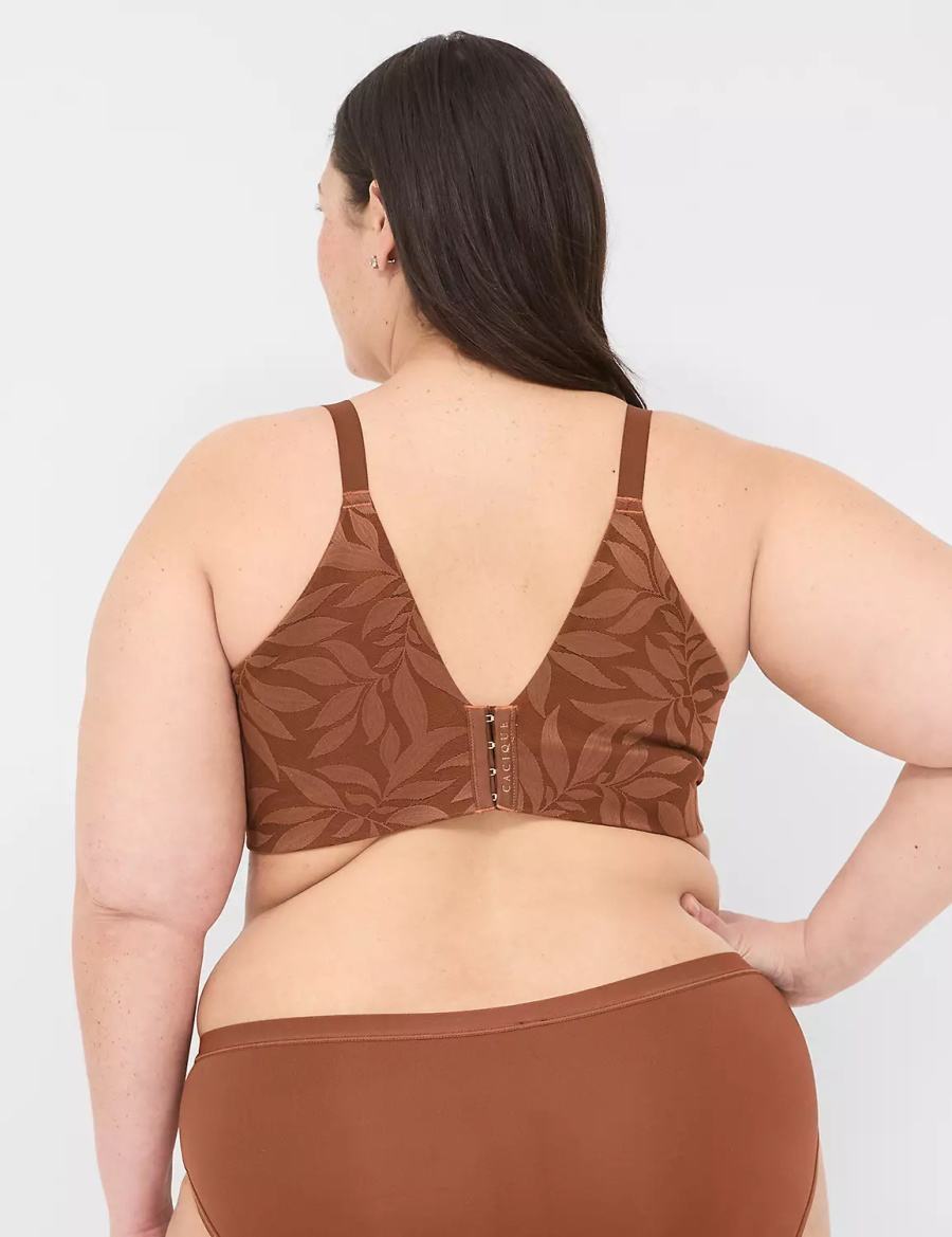 Dámské Podprsenka Balkonetová Lane Bryant Invisible Lace Backsmoother Lightly Lined Čokolády | SGK2892DF