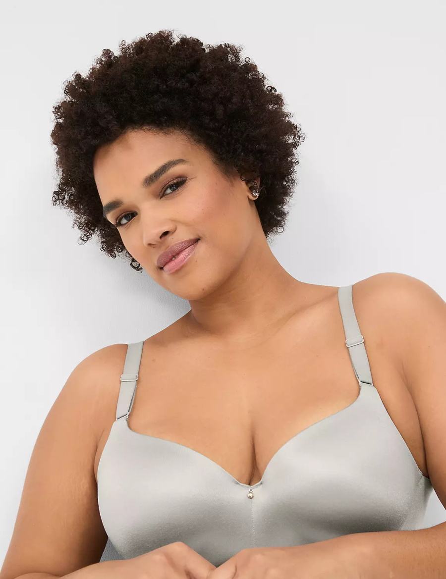 Dámské Podprsenka Balkonetová Lane Bryant Invisible Backsmoother Lightly Lined Stříbrné | UPK439BD