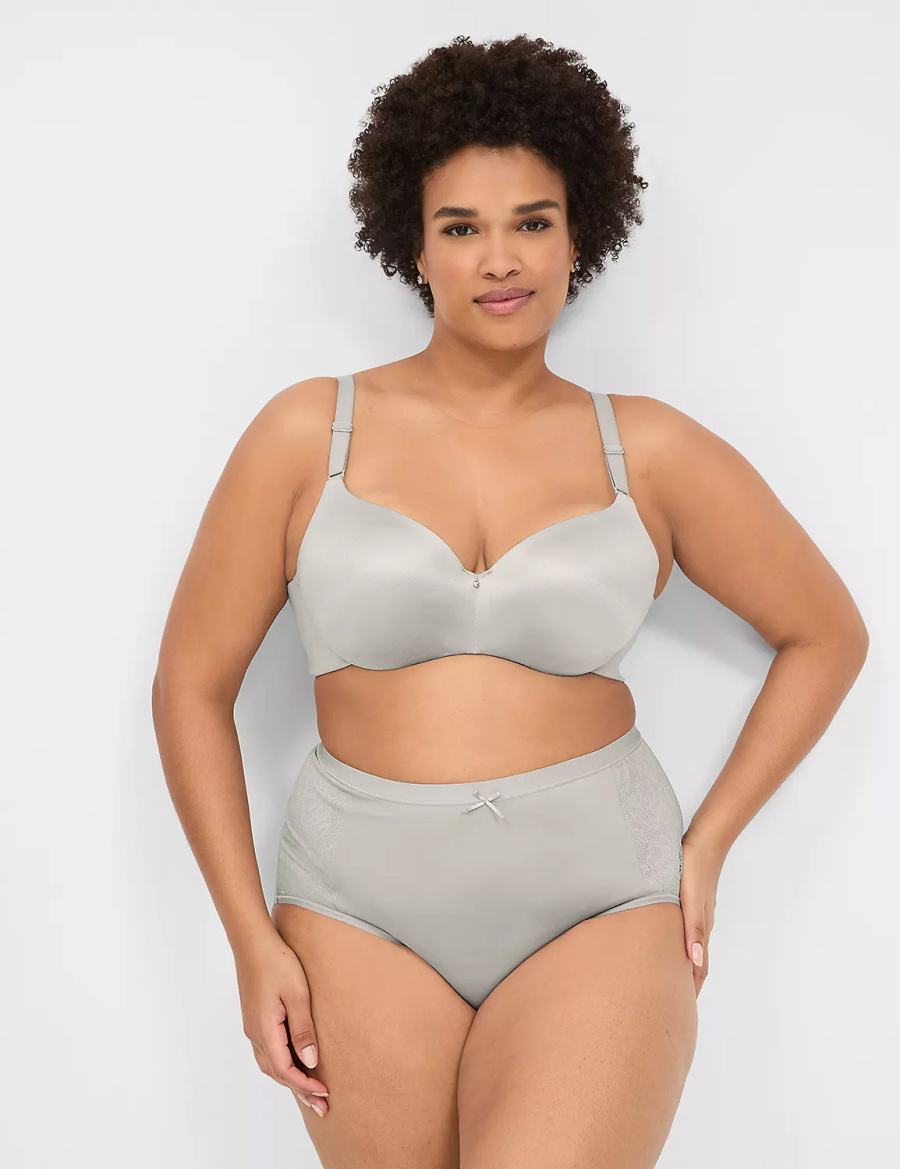 Dámské Podprsenka Balkonetová Lane Bryant Invisible Backsmoother Lightly Lined Stříbrné | UPK439BD