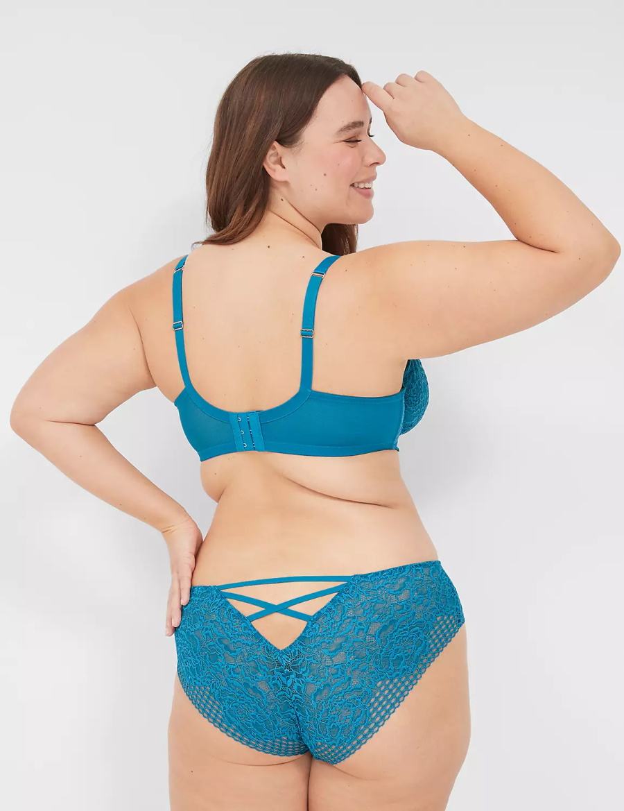 Dámské Podprsenka Balkonetová Lane Bryant Lace Unlined Blankyt | DRB9993PL